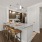 kitchen counter with stools