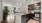 c-shaped kitchen with ample lighting