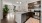 c-shaped kitchen with ample lighting